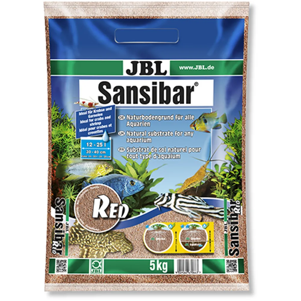 Jbl Sansibar Rød 5 kg Akvariegrus